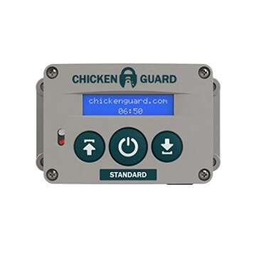 ChickenGuard 'Standard' Automatic Chicken Coop Pop Door Opener & Door Kit Combo | Outdoor/Indoor Aut...