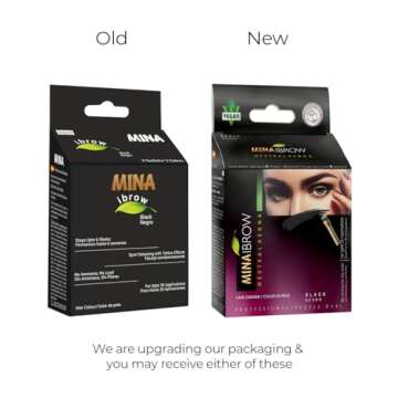MinaiBrow Instant Hair Dye Kit Black | Natural Spot Coloring Tinting Powder, Water & Smudge Proof | ...