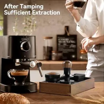 MHW-3BOMBER 58mm Espresso Tamper - 3 Spring Loaded Coffee Tamper with 15lb / 30lbs Replacement Springs - Barista Calibrated Tamper with Sound Feedback - Compatible with 58mm Portafilter T6172T