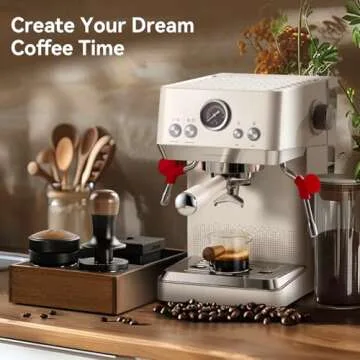 MHW-3BOMBER 58mm Espresso Tamper - 3 Spring Loaded Coffee Tamper with 15lb / 30lbs Replacement Springs - Barista Calibrated Tamper with Sound Feedback - Compatible with 58mm Portafilter T6172T