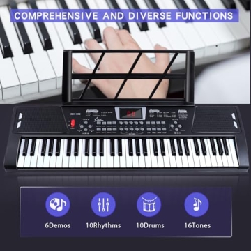61 Keys Portable Keyboard Piano for Beginners