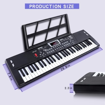 61 Keys Portable Keyboard Piano for Beginners