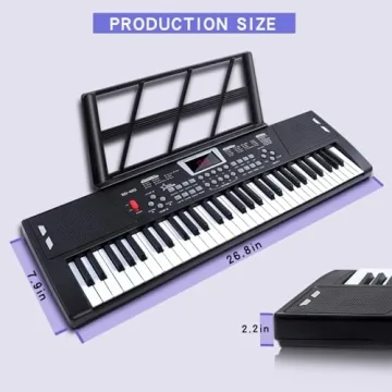 61 Keys Portable Keyboard Piano for Beginners