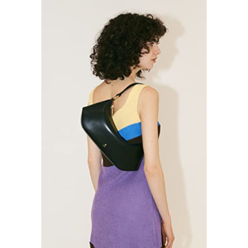 JW PEI Lily Vegan Leather Shoulder Bag Black Stylish