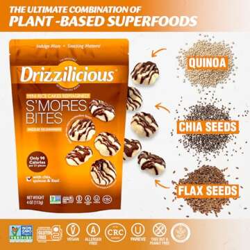Drizzilicious Mini Rice Cakes S'mores - Healthy Vegan Snack