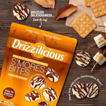 Drizzilicious Mini Rice Cakes S'mores - Healthy Vegan Snack