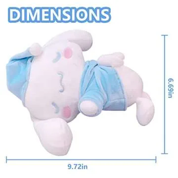 NGCJZF Cinnamoroll Plush Toy, Kawaii Cinnamoroll Plush Doll, Cute Cartoon Cinnamoroll Sleep Plush To...