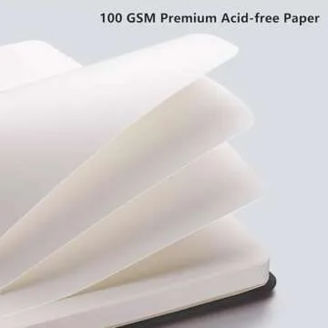 RETTACY A5 Blank Journal Notebook with Leather Cover 192 Pages