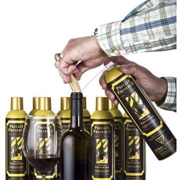 Private Preserve Wine Preservation System | 100% Green Gas Based | Suitable For All Wine, Port, Sake, Cognac, Whiskey, Fine Oil & Vinegar (Pack of 2)