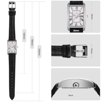 Elegant Timever Women's Leather Strap Watch for Her