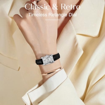 Elegant Timever Women's Leather Strap Watch for Her