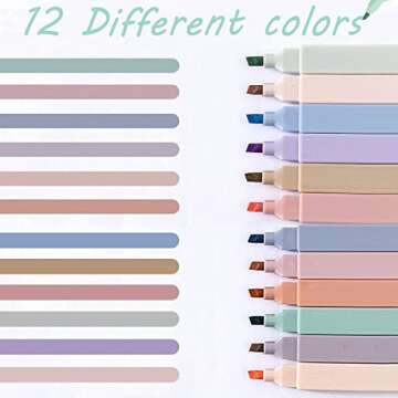 party greeting 12 Pcs Pastel Highlighters Bible Highlighters and Pens no Bleed Cute Markers Assorted...