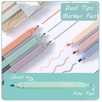 party greeting 12 Pcs Pastel Highlighters Bible Highlighters and Pens no Bleed Cute Markers Assorted Colors Highlighters Aesthetic Stuff for Bible Study Classoom School Supplies（Cute）