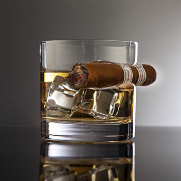 Godinger Whiskey Glass Tumbler with Cigar Rest