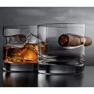 Godinger Whiskey Glass Tumbler with Cigar Rest
