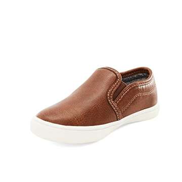Simple Joys by Carter's Boy's Jack Slip-on Shoe Sneaker, Brown, 5 Toddler