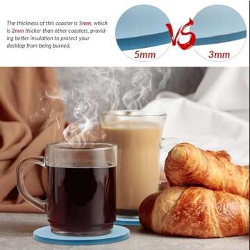 Stylish 8 Pcs Acrylic Coasters for Drinks Set