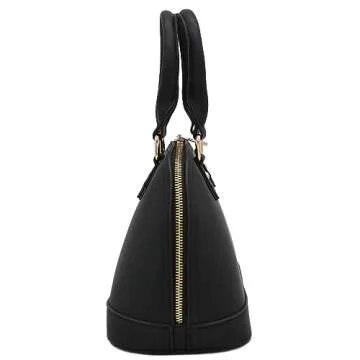 Stylish Zip-Around Saffiano Dome Satchel for Women
