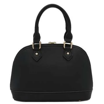 Stylish Zip-Around Saffiano Dome Satchel for Women