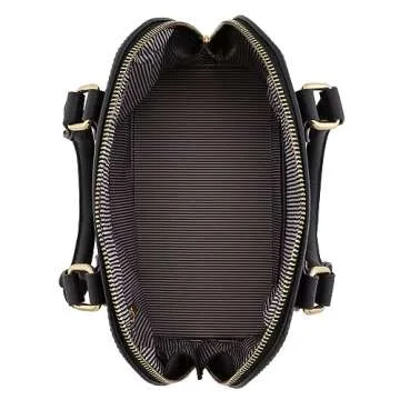 Stylish Zip-Around Saffiano Dome Satchel for Women