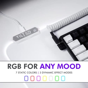 Tilted Nation Bone White RGB Gaming Mouse Pad XL - Upgrade Your Setup