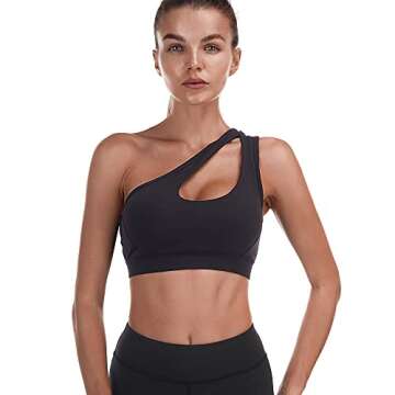 Stylish One Shoulder Sports Bra for Active Women