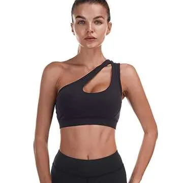 Stylish One Shoulder Sports Bra for Active Women