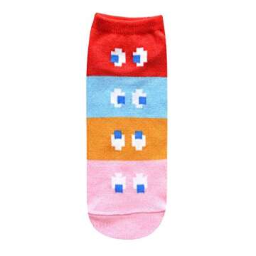 Hyp Pac-Man Waka Waka Waka Juniors/Womens 5 Pack Ankle Socks
