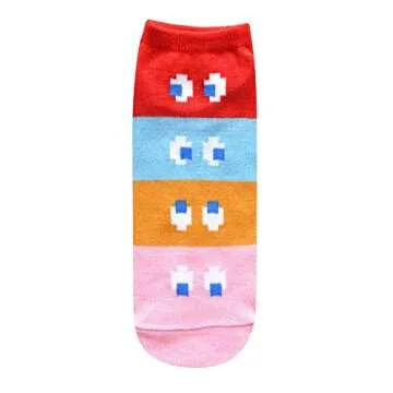 Pac-Man Waka Waka Waka 5 Pack Ankle Socks for Gamers