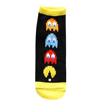 Hyp Pac-Man Waka Waka Waka Juniors/Womens 5 Pack Ankle Socks