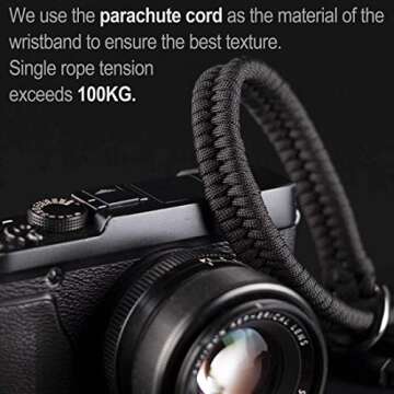Qiang Ni Camera Wrist Strap - Paracord High-end Camera Hand Strap Wrist Lanyard for DSLR or Mirrorless Camera