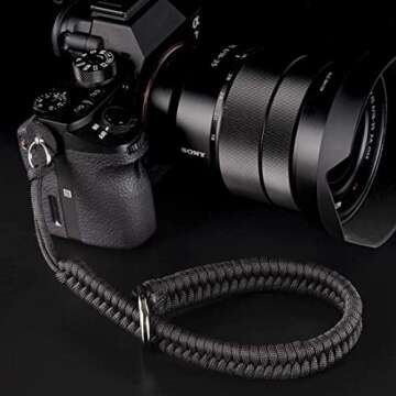 Qiang Ni Camera Wrist Strap - Paracord High-end Camera Hand Strap Wrist Lanyard for DSLR or Mirrorless Camera