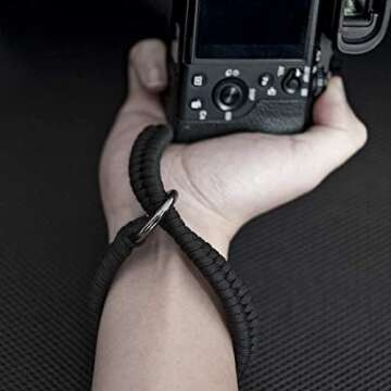 Qiang Ni Camera Wrist Strap - Paracord High-end Camera Hand Strap Wrist Lanyard for DSLR or Mirrorless Camera