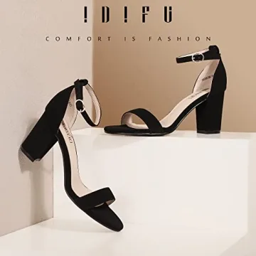 Stylish IDIFU Block Heels for Women - Comfortable 3 Inch Heels