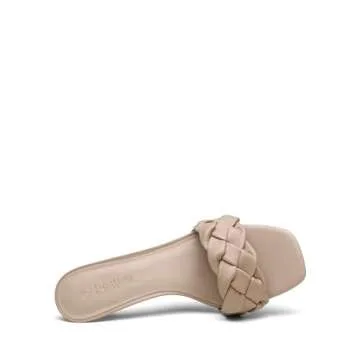 DREAM PAIRS Heels for Women Open Toe Low Kitten Heels Sexy Stilettos Heels Pump Sandals Party Evening Prom Dance Dress Shoes,Size 9,NUDE/PU,SDHS2216W