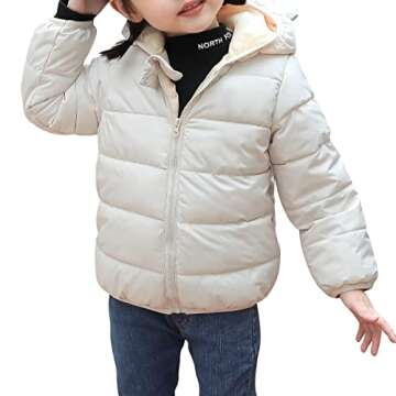Cute & Cozy Winter Down Coats for Kids with Bear Hood