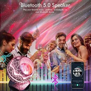 Rossetta Galaxy Projector, Star Projector LED Lights for Bedroom, 14 Colors LED Night Light with White Noise and Bluetooth Speaker, Kids Adults Room Decor Aesthetic, Gifts for Christmas, Birthdays