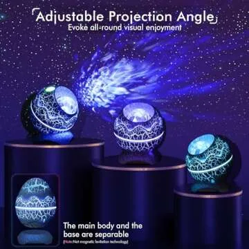 Rossetta Galaxy Projector, Star Projector LED Lights for Bedroom, 14 Colors LED Night Light with White Noise and Bluetooth Speaker, Kids Adults Room Decor Aesthetic, Gifts for Christmas, Birthdays
