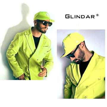 GLINDAR Men's, Women's Polarized Aviator Sunglasses Vintage Square Driving Glasses (Matte Black Frame / Polarized Green Lens)