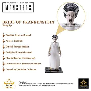 BendyFigs The Noble Collection Universal Monsters Bride of Frankenstein