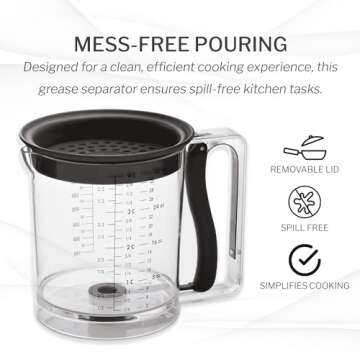 Amco 32oz Grease Separator for Effortless Cooking