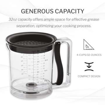 Amco 32oz Grease Separator for Effortless Cooking