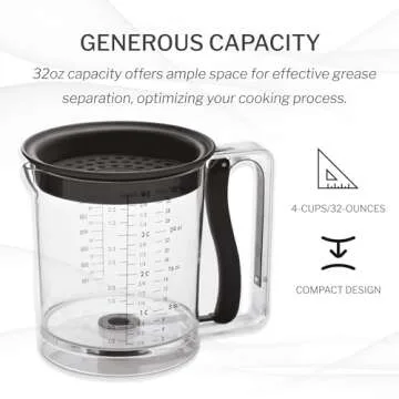 Amco 32oz Grease Separator for Effortless Cooking