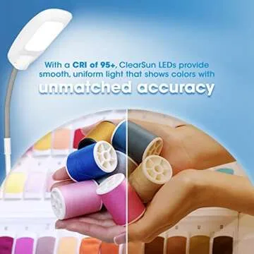 OttLite LED Floor Lamp with Adjustable Height and Touch Controls