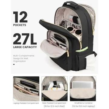 LOVEVOOK Stylish Laptop Backpack for Women - Travel Ready, Chic & Functional