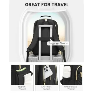 LOVEVOOK Stylish Laptop Backpack for Women - Travel Ready, Chic & Functional