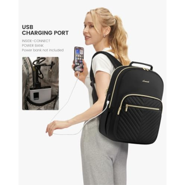 LOVEVOOK Stylish Laptop Backpack for Women - Travel Ready, Chic & Functional