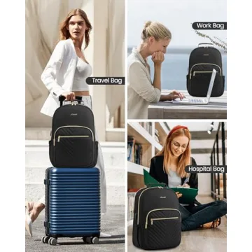 LOVEVOOK Stylish Laptop Backpack for Women - Travel Ready, Chic & Functional