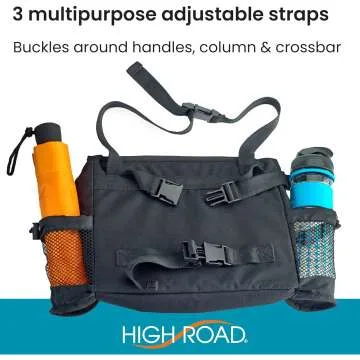 Walker Bag & Mobility Scooter Pouch with Cup Holders