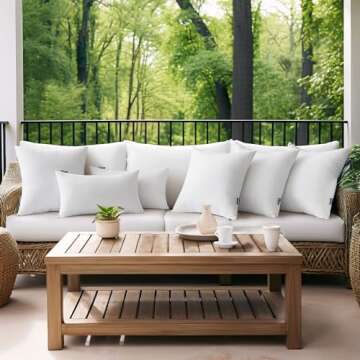 MIULEE Waterproof Outdoor Pillow Inserts - Pack of 2 18x18